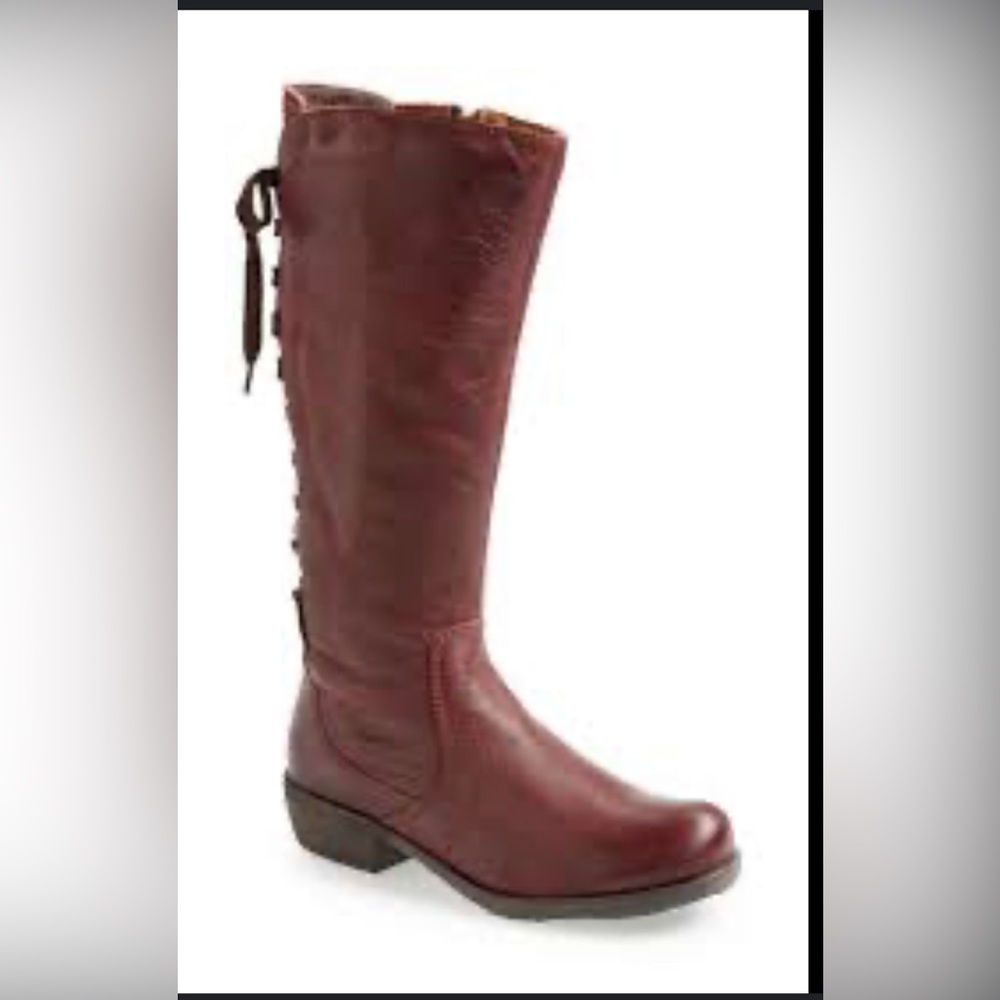 Bos & Co Krisper tall boots - deep wine size 40